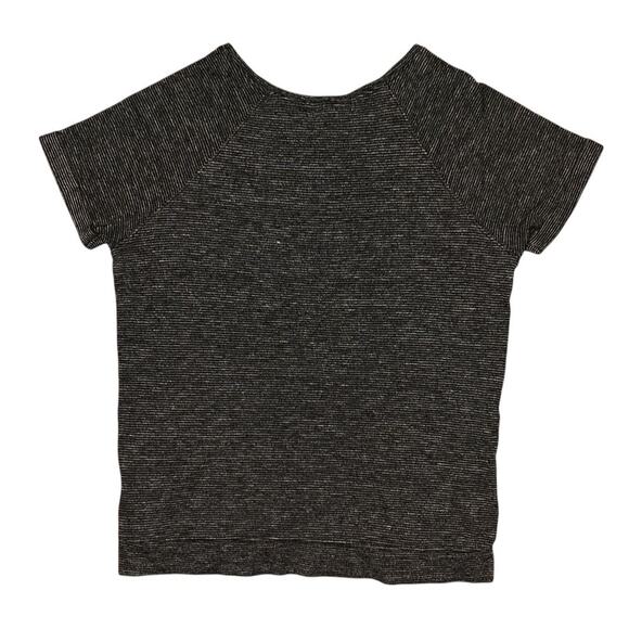 Sanctuary Semi-Sheer Lace Front Rose Design Gray & Cream Top Medium - Picture 4 of 7